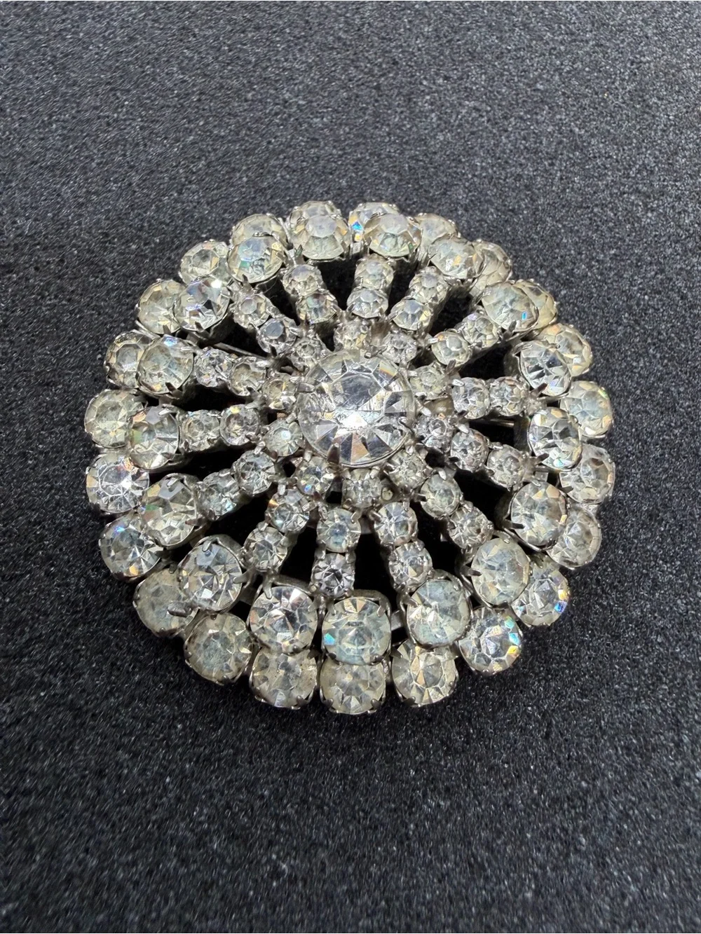 Vintage sunburst rhinestone